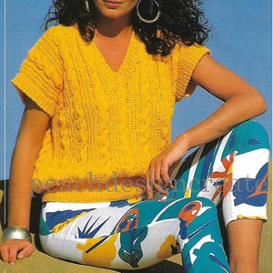 knitting pattern, pdf, women&#39;s ladies cotton knit top, sizes  32-42 inch, digital download