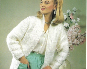 Strickanleitung, Damen, easy knit, Jacke, Cardigan, Größen 40-80, pdf, digitaler Download