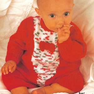 Baby Romper Knitting Pattern: Pram Suit with Bow (Digital Download)