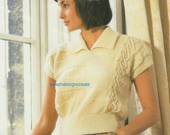 Patrón de tejido para cuello de encaje: para mujer, 4 capas (30-42 pulgadas) (patrón PDF)