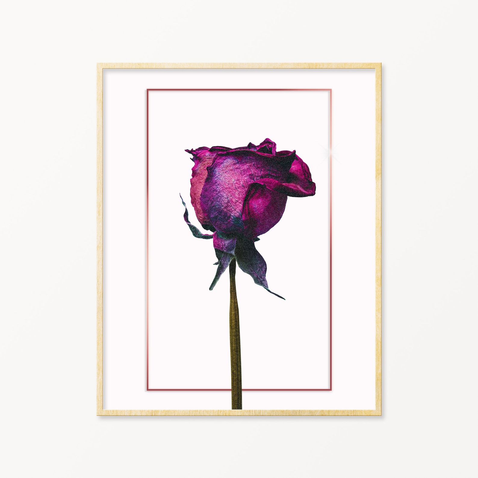 Geometric Rose Art Printable Botanical Art Floral Decor - Etsy