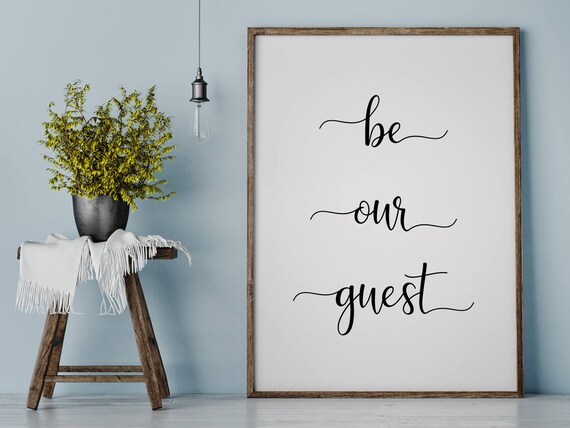 Be Our Guest Sign Guest Room Decor Beauty And The Beast Guest Bedroom Wall Art