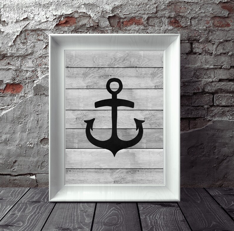 Wood Anchor Sign Anchor Poster Nursery Decor Anchor Sign Etsy
