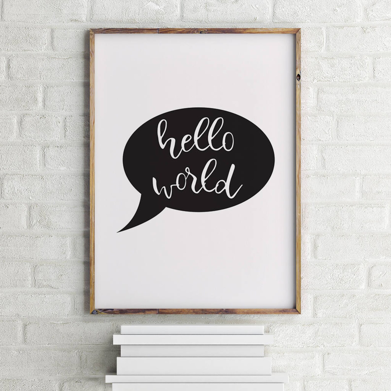 Hello World Art Baby Shower Gift Nursery Decor Unisex Etsy
