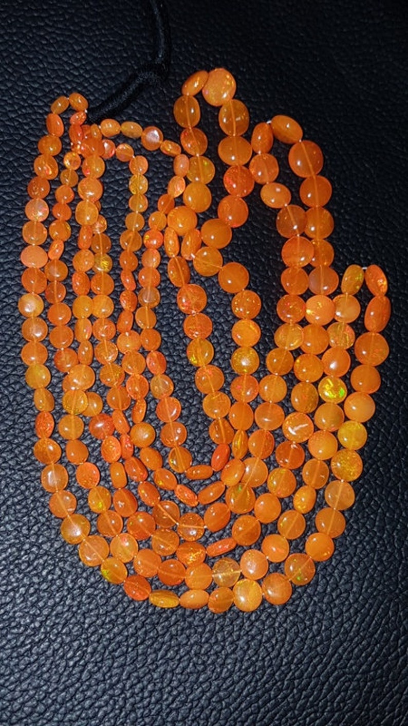 Ethiopian Opal,Multi Fire Opal,Wello Opal,High Quality Opal,AAA Smooth Button Beads,4-9 MM Size 16 Inches Strand