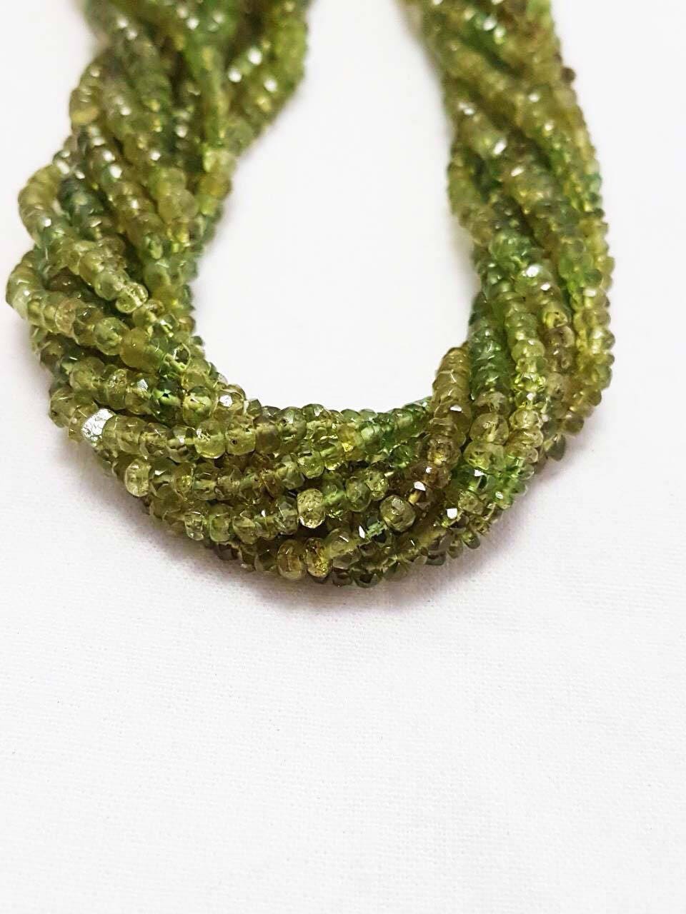 Vesuvianite Beads Faceted African Vesuvianite Rondelle Beads Etsy