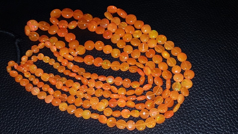 Ethiopian Opal,Multi Fire Opal,Wello Opal,High Quality Opal,AAA Smooth Button Beads,4-9 MM Size 16 Inches Strand
