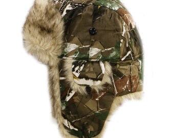 pink camo trapper hat