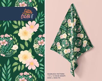 Serene Garden Seamless Pattern