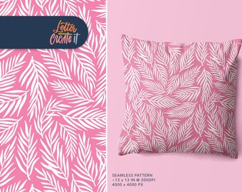 Pleasant Palms Pink Seamless Pattern