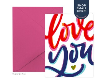 Love You Greeting Card - Blank Inside