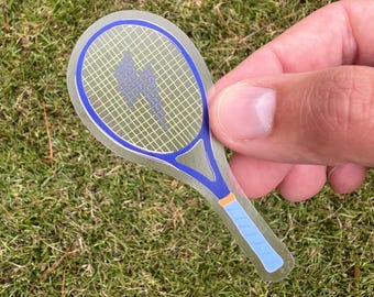 Tennis Racket Clear Vinyl Sticker