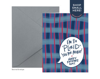 Plaid You're Mine Father's Day Card - Blank Inside, Dad, Grandpa, Papa