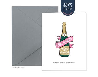 Celebrate Anything Champagne Greeting Card - Blank Inside