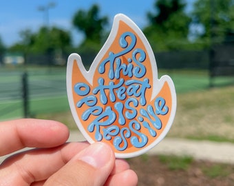 This Heat is Oppressive Vinyl Sticker, Bluey