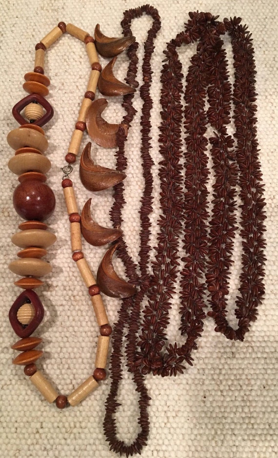 Brown Bead Necklace,Seed Bead Necklace,Apple Jewel