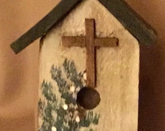 Doll House,Blessing,Birdhouse,Church Gift,Praying,Little House,Community,Little Bird,Bird House,Church Decor,God Bless,Church Faith,Trust