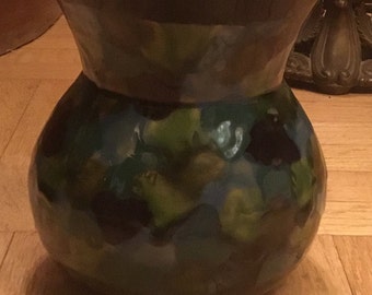 Blue Vase,Black Vase,Green Vase,Ceramic Vase,Purple Vase,Retro Vase,Hand Vase,Flower Vase,Home Decor Black Vase,African Made,Kitchen Vase