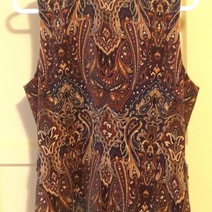 Women Vest,Vintage Vest,Woman Vest,Vintage Vest for Women, Paisley Clothing,Marooned Clothing,90s Vest,Burgundy Clothing,Vest Gift, image 6