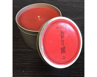 Birthday Candle,Red Candle,Soy Wax Scent Candle,Candle in Tin,Vintage Candle,Candle Gift Her,HolidayCandle,Scented Candle,Birthday Candle,