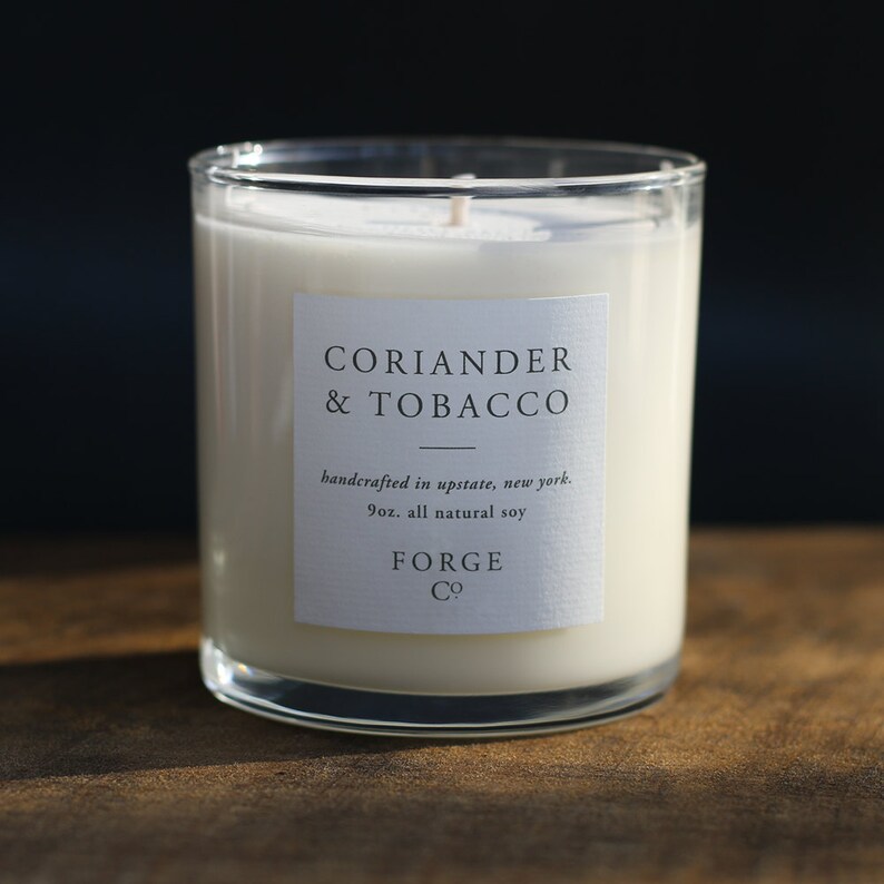 Coriander /& Tobacco Soy Wax Candle