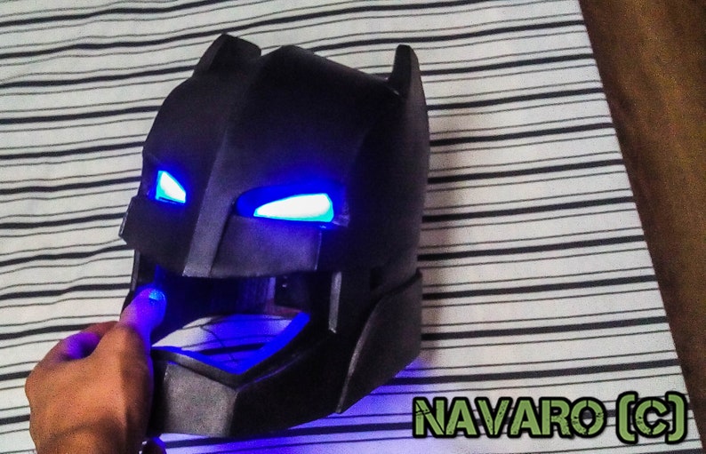Armored Batman Helmet Foam Template Bonus Neck Armor Etsy