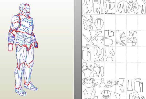 iron man mark 46 diy foam template iron man armor patterns etsy