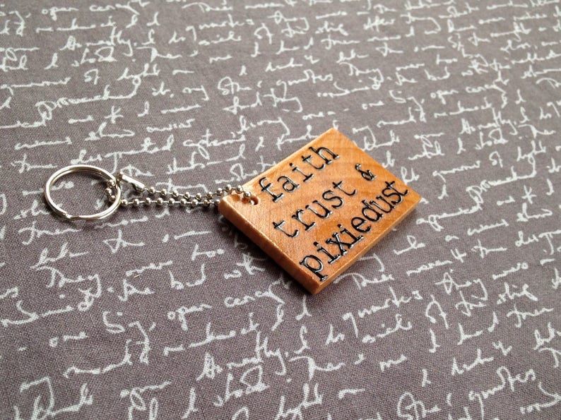 Disney Quotes Keychain Wood Keychain Disney Keychain Gift | Etsy