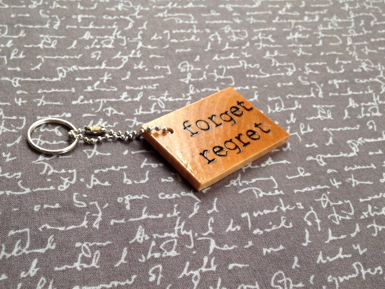 Rent Musical Quotes Keychain Wood Keychain Rent Gift Etsy