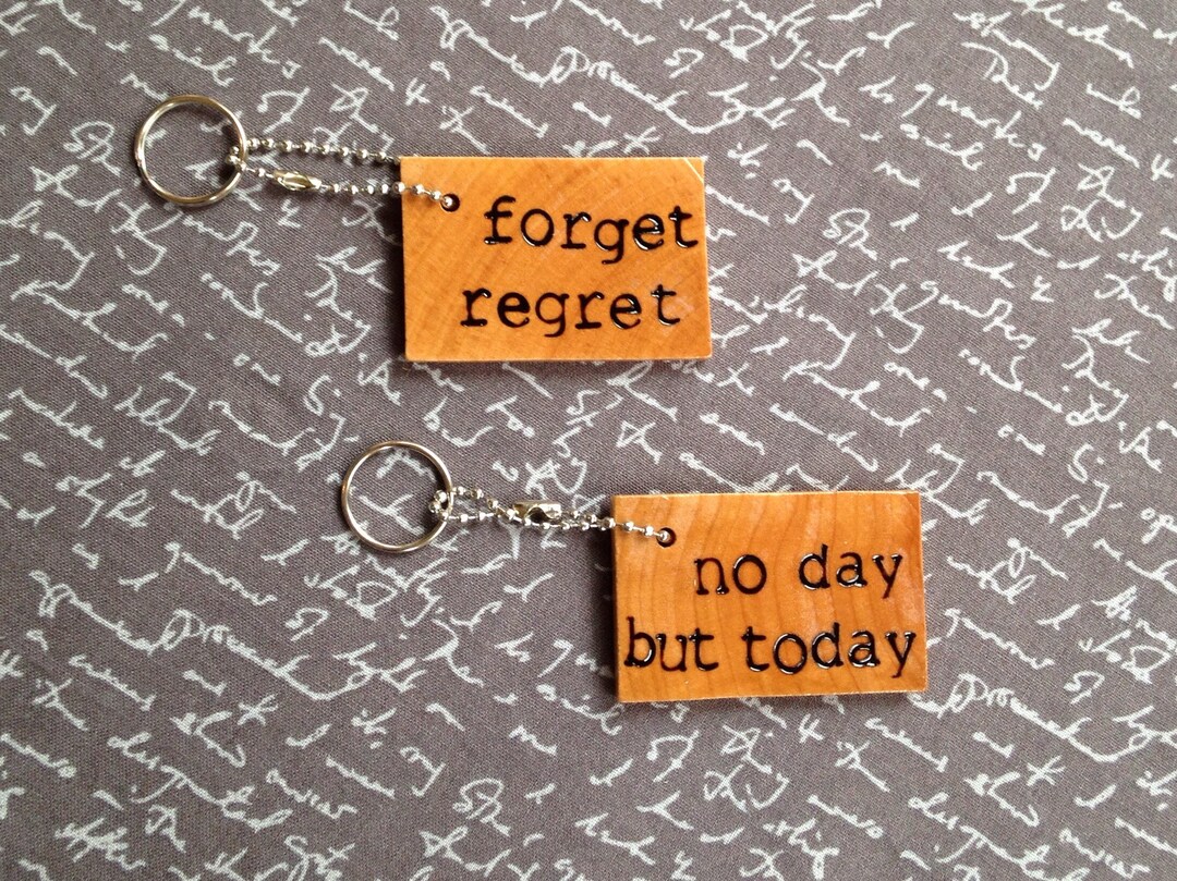 Rent Musical Quotes Keychain Wood Keychain Rent Gift Etsy