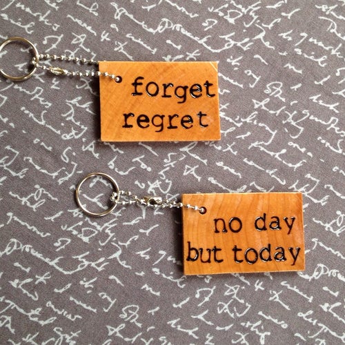 Rent Musical Quotes Keychain Wood Keychain Rent Gift Etsy