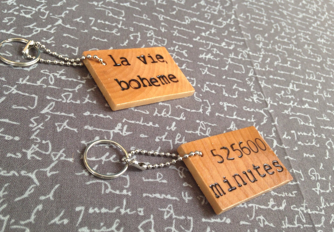 Rent Musical Quotes Keychain Wood Keychain Rent Gift Etsy