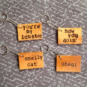 Friends Quotes Keychain Wood Keychain TV Show Gift
