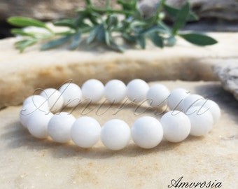 White Quartz Bracelet - Quartz stone bracelet - Crystal Bracelet - Quartz bracelet - Quartz beads bracelet - Beaded bracelet - Bead bracelet