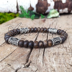 Viking Bracelet - Protection Bracelet - Norse Jewelry - Norse Bracelet - Viking Jewelry - Futhark Runes - Norse Mythology - Personalized