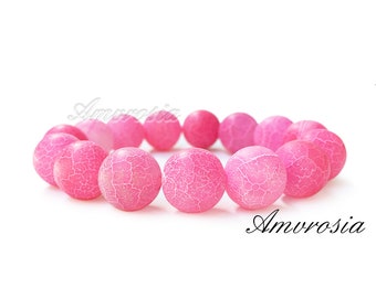 Agate bracelet - pink agate - agate beads - beaded bracelet - pink gemstone bracelet - energy bracelet - womens gift - gift for her - summer