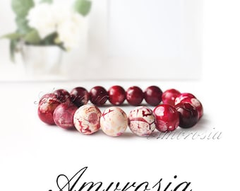 Agate bracelet, Pink agate bracelet, Energy bracelet, Gemstone bracelet, Agate stone bracelet, Natural stone, Valentine's Day gift idea