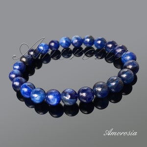 Kyanite Bracelet - Genuine Brazilian Kyanite - 8 mm Blue Kyanite Natural Stones Bracelet - Crystal Bracelet - Energy Protection Harmony