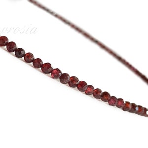 Garnet Necklace, Tiny and Delicate Garnet Beads Necklace for Girls and Women, Elegant Jewelry, Choker Necklace