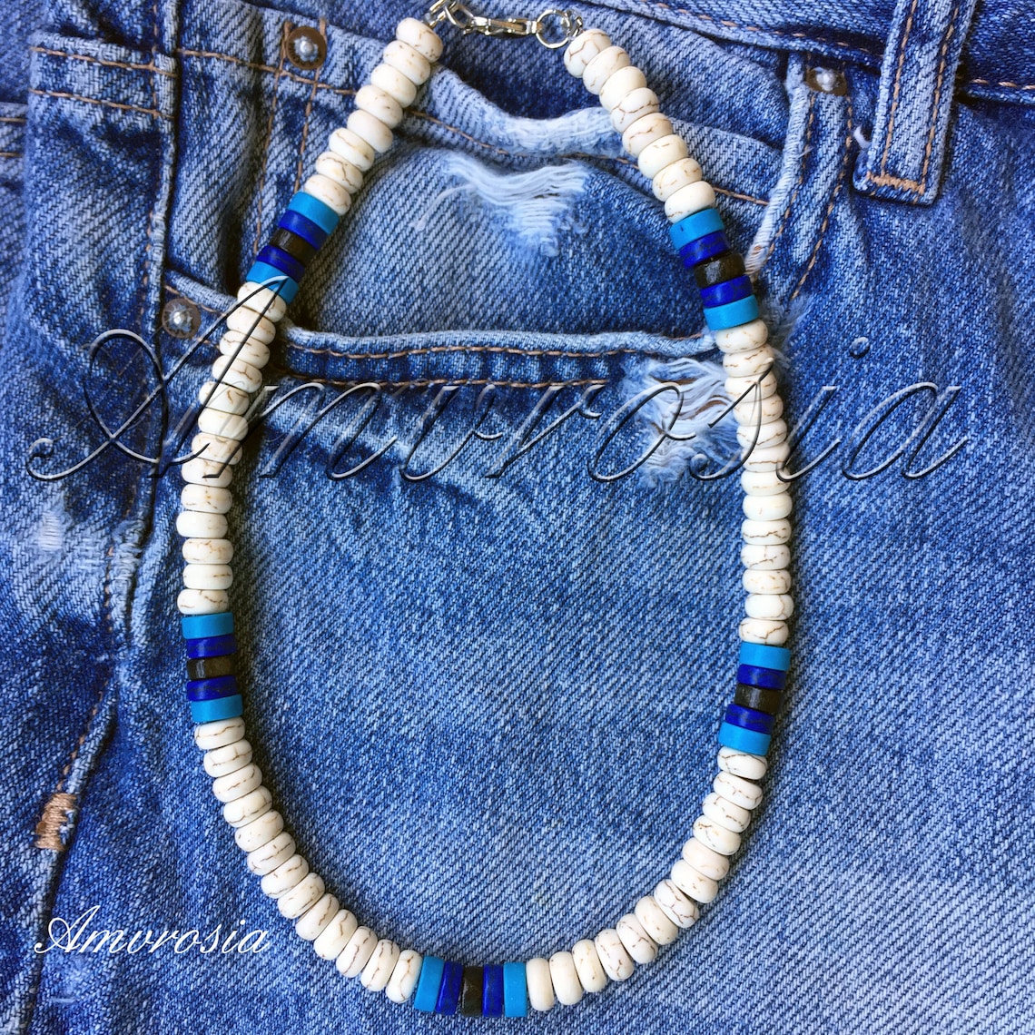 Surfer Necklace Necklace for Men Surf Style Necklace Etsy