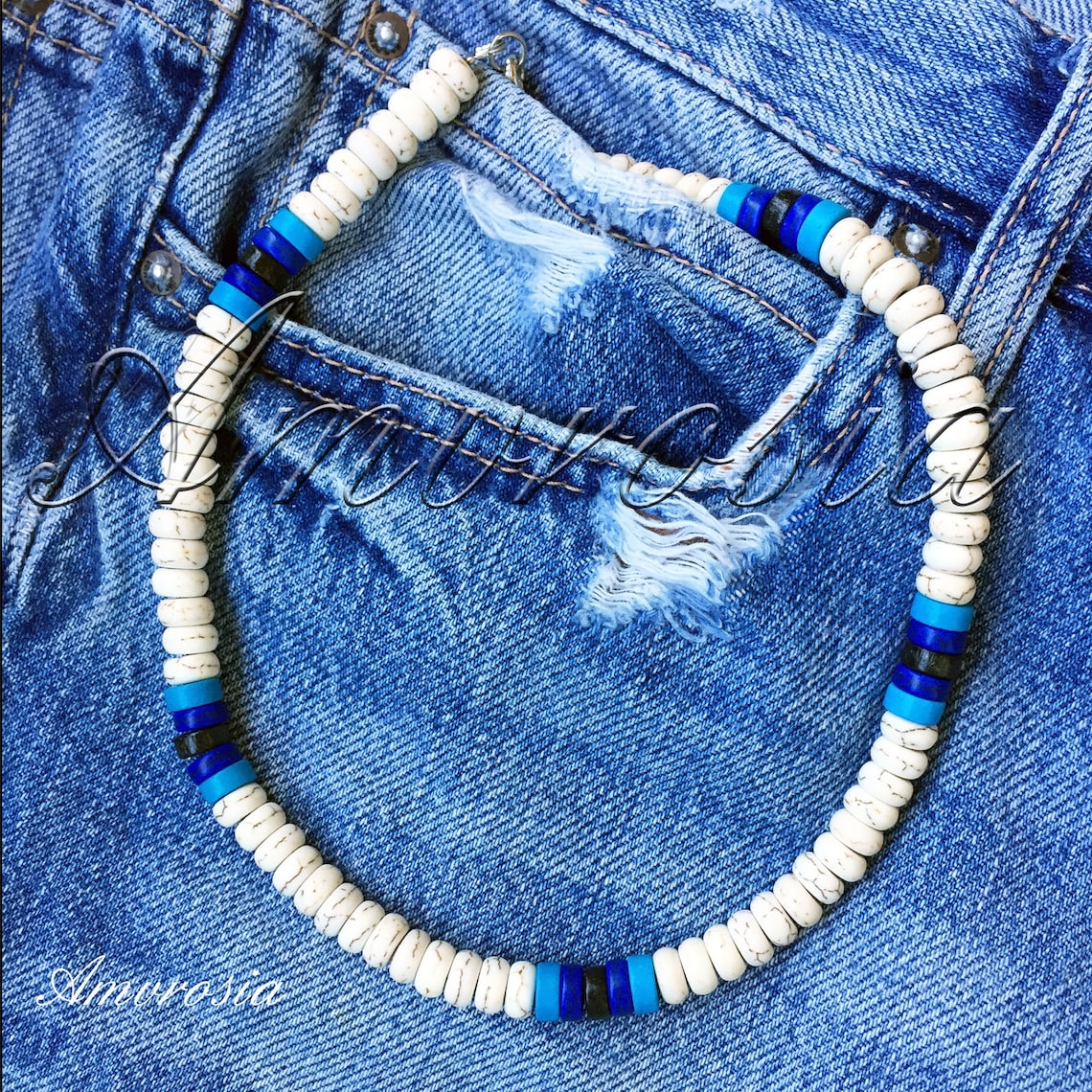 Surfer Necklace Necklace for Men Surf Style Necklace Etsy