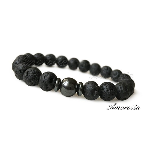Lava Stone Bracelet Lava Rock Bracelet Oil Diffuser Bracelet - Main Image