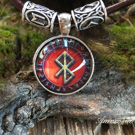 Viking Rune Necklace Norse Pendant Protection Necklace Norse