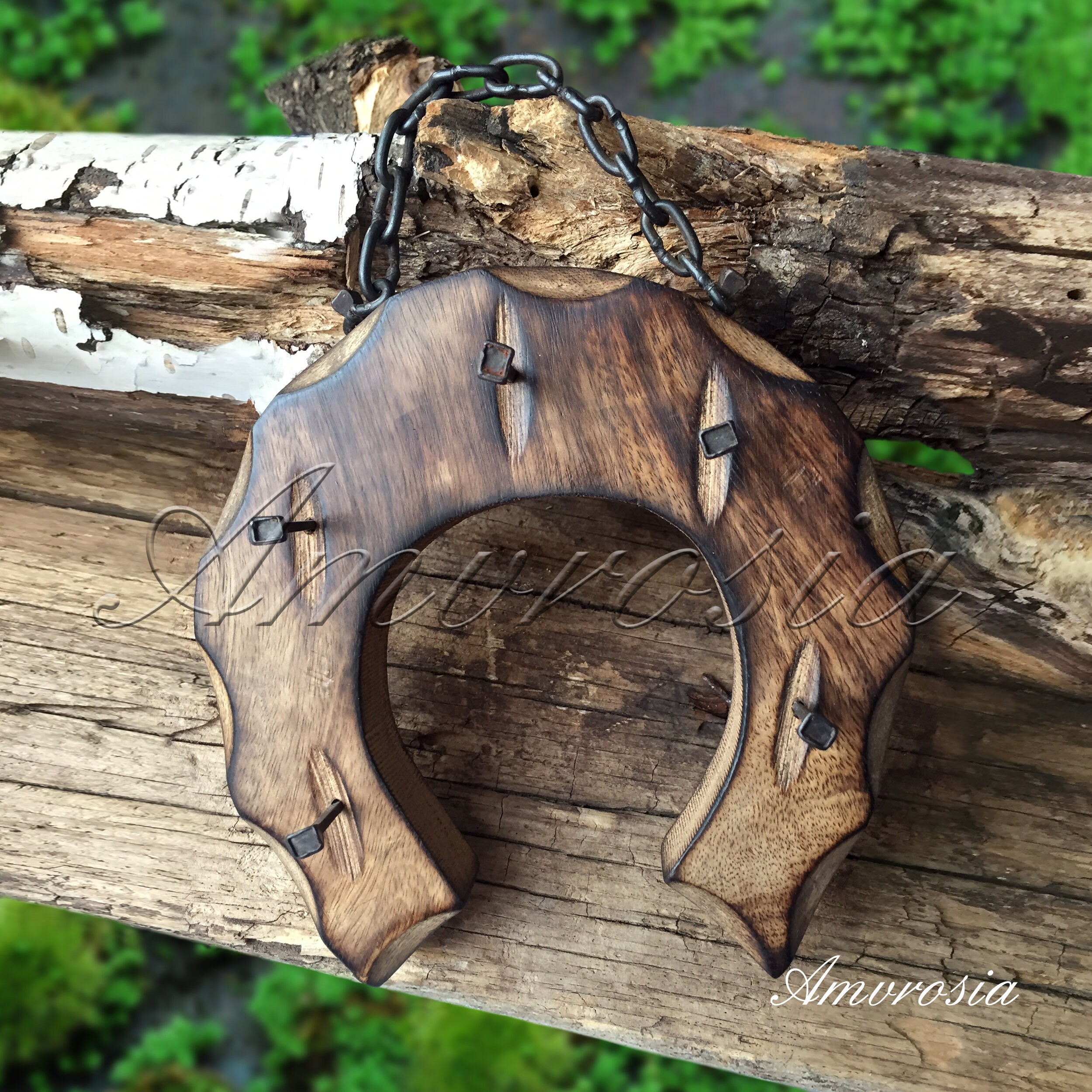 Horseshoe Key Holder Wooden Horseshoe Home Decor Wall Etsy