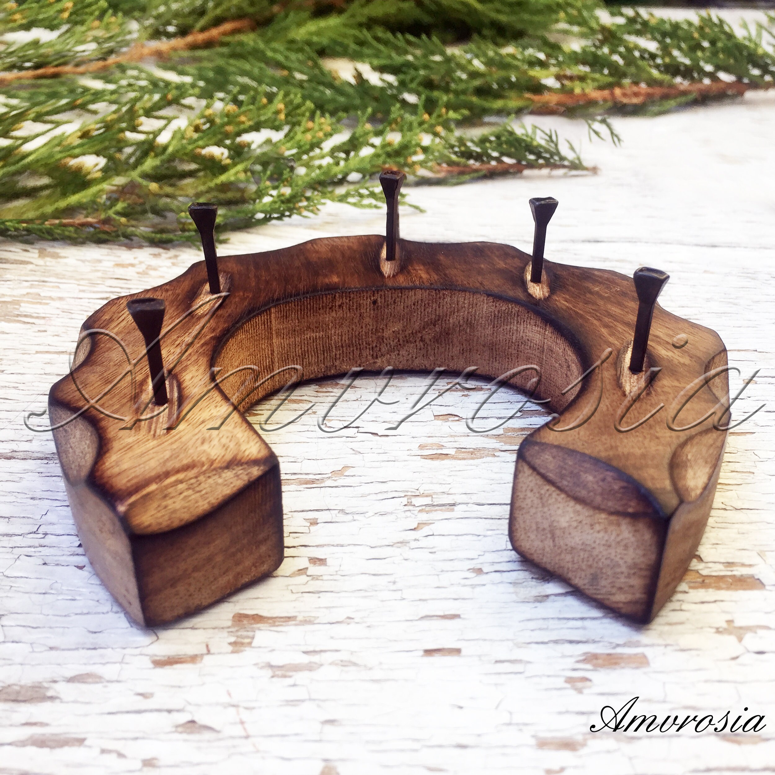 Horseshoe Key Holder Wooden Horseshoe Home Decor Wall Etsy