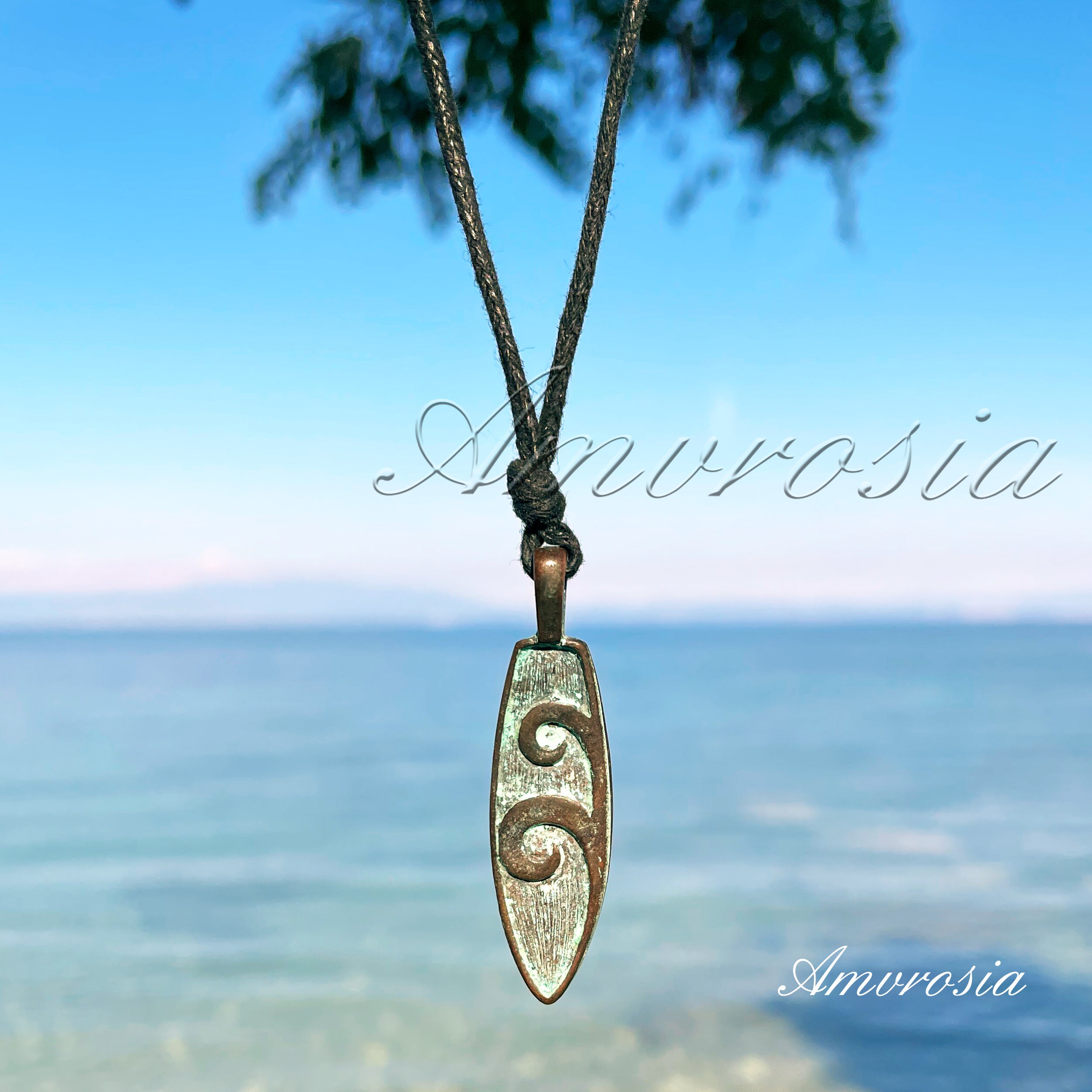 ■VINTAGE HOLLYWOOD■ Simple Surfing Board Necklace VH2336NE ☆VINTAGE HOLLYWOOD☆ Simple Surfing Board Necklace
