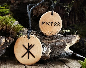 Personalized Viking Necklace - Necklace With Name - Powerful Amulet for Wealth - Amulet Necklace - Norse Runes Amulet - Norse Jewelry - Odin