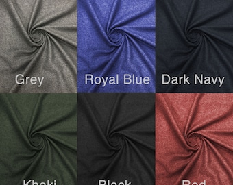 Melton Wool Fabric - Heavy weight 650gsm for Coats Upholstery Cushions - Military clothing Jackets by the metre 147cm wide