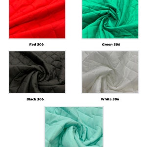 Quilted Fabric Polycotton Soft 4 Colours Double Diamond Jackets Numnah Pets