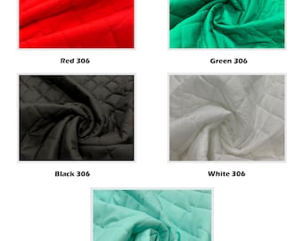 Quilted Fabric Polycotton Soft 4 Colours Double Diamond Jackets Numnah Pets